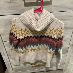 Cozy Multicolor Chevron Knit Sweater